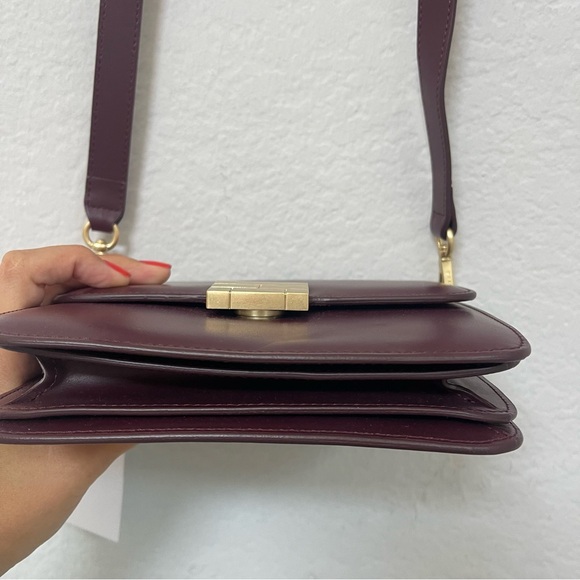 FRAME Le Signature Leather Mini Bag in Oxblood Maroon - Picture 10 of 11